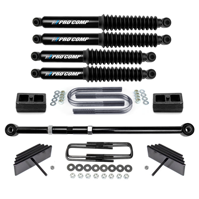 2" Full Lift Kit w Track Bar + Pro Comp Shocks For 2000-2005 Ford Excursion 4X4