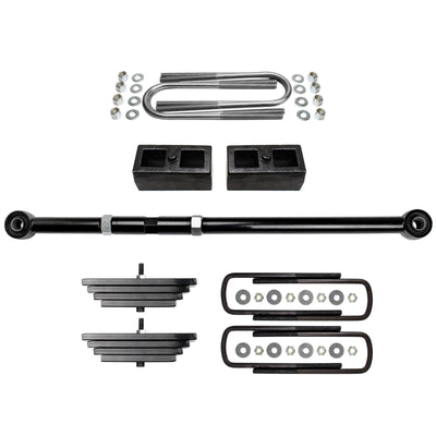 2.8" Front 1.5" Rear Lift Track Bar U-Bolt Kit For 1999-2004 Ford F250 F350 4X4