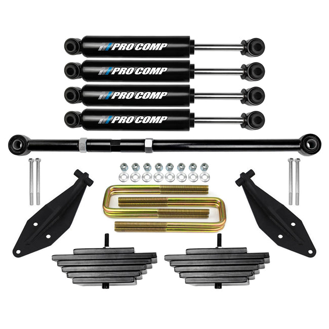 3" Front Lift Kit For Early 1999 Ford F250 F350 4X4 w/ Dual Pro Comp Shock Kit