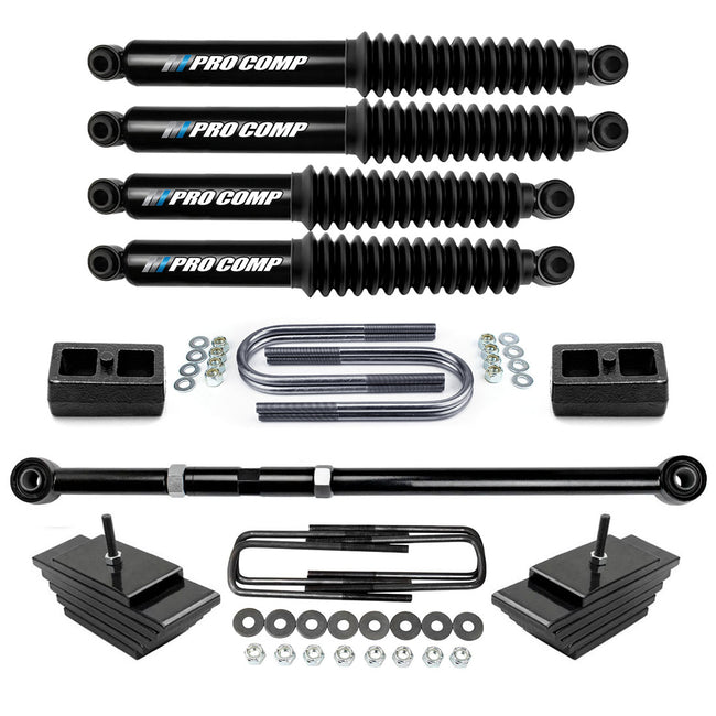 3" Front 2" Rear Lift Kit For 1999-2004 Ford F250 F350 4WD Track Bar + ProComp