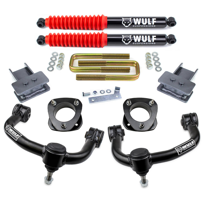 3" Front 2" Rear Lift Kit For 04-20 Ford F150 2WD w/ Control Arms + Shocks