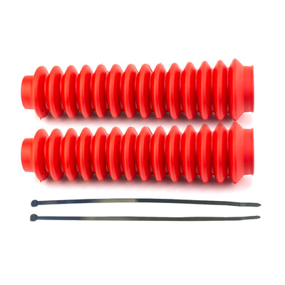 Shock Dust Boot Covers Set of 2 | Suspension Parts - Red - The Suspension Specialists