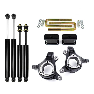 3" Lift Kit For 1999-2007 Chevy Silverado GMC Sierra 2WD w/ Spindles and Shocks
