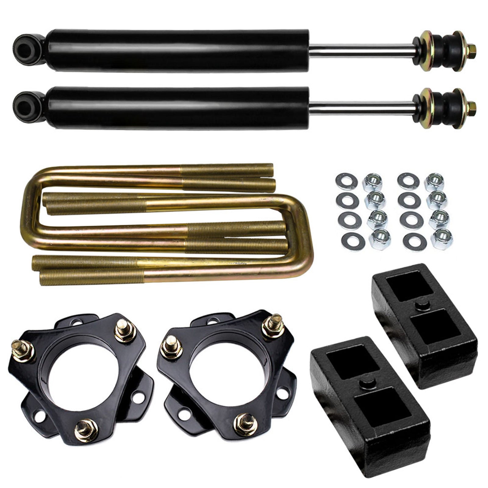 3" Front 2" Rear Leveling Lift Kit – 2005-2023 Toyota Tacoma 2WD 4WD – 6 Lug – With Hardware