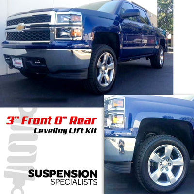 2014-2018 Chevy Silverado GMC Sierra 4X4 3.5" Front 1" Rear Lift Kit w Diff Drop