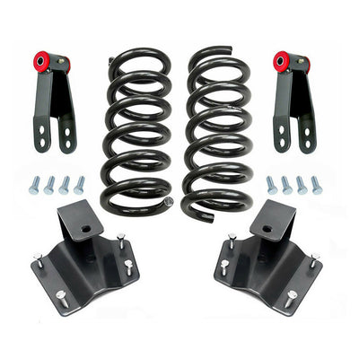 2"/4" Drop Lowering Kit w Coil Springs For 1999-2007 Chevy Silverado 1500 V8 2WD