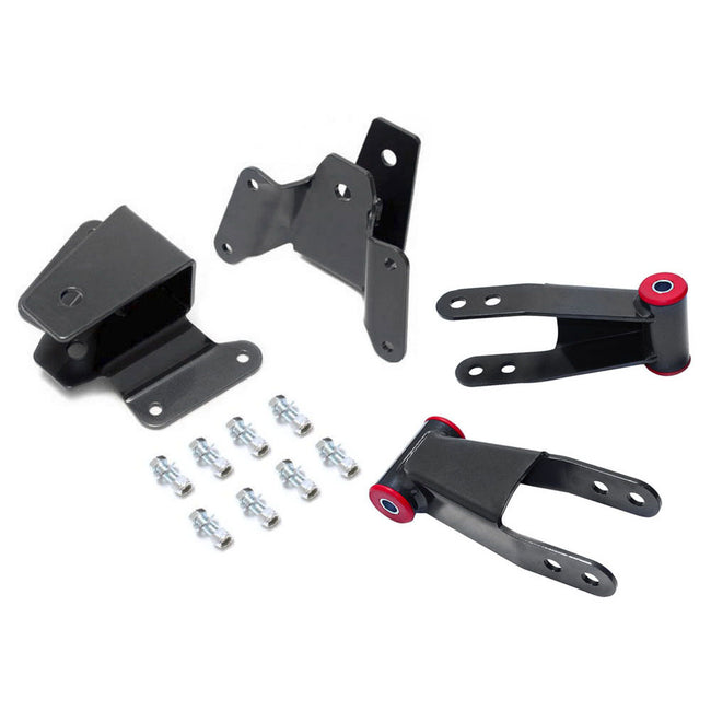 4" Rear Drop Hangers and Shackles Lowering Kit For 1997-2004 Ford F150 2WD