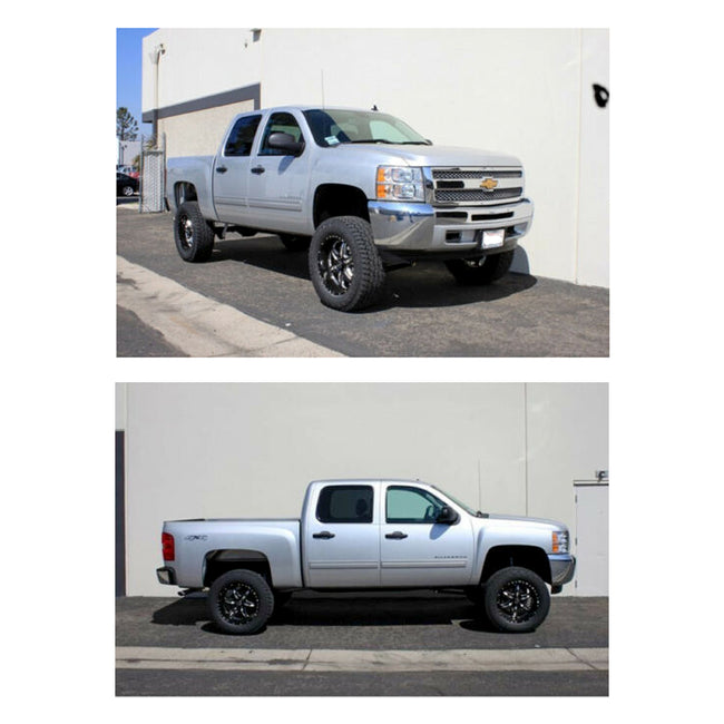 Poleparts 4X Front & Rear Strut Shocks For Chevrolet Silverado & GMC Sierra 1500 2007-2013 – Loaded With Coil Springs