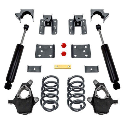 3"/5" Drop Lowering Kit For 2007-2013 GMC Sierra 1500 V8 w/ Shocks Spindles